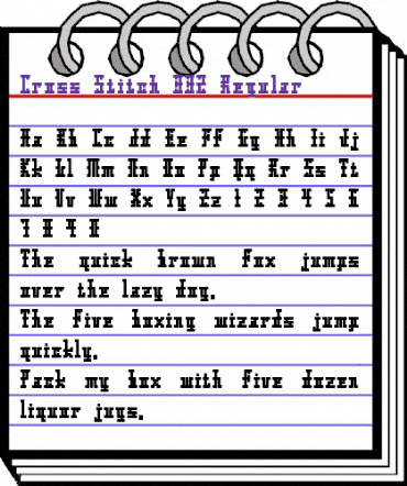 Cross Stitch 332 Regular animated font preview