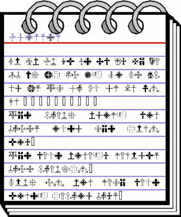 Crosses Regular animated font preview Crosses Regular animated font preview