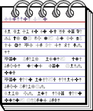 Crosses Regular animated font preview Crosses Regular animated font preview