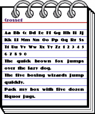 Crosset Regular animated font preview