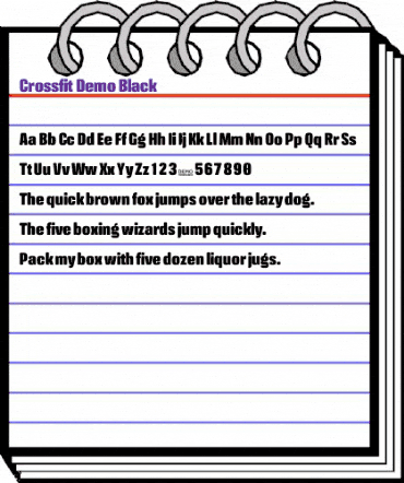 Crossfit Demo Black animated font preview