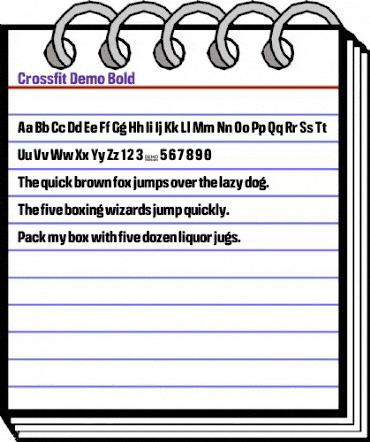 Crossfit Demo Bold animated font preview