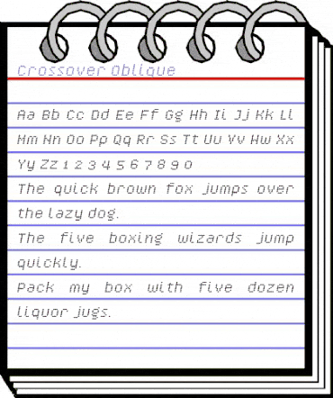 Crossover Oblique animated font preview Crossover Oblique animated font preview