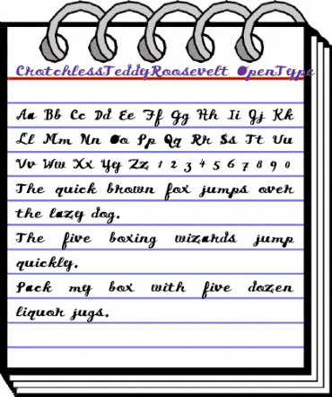 Crotchless TeddyRoosevelt animated font preview