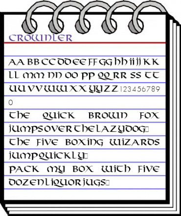 Crownler Regular animated font preview