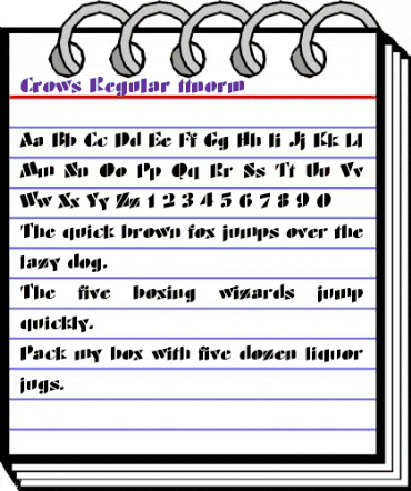 Crows Regular animated font preview