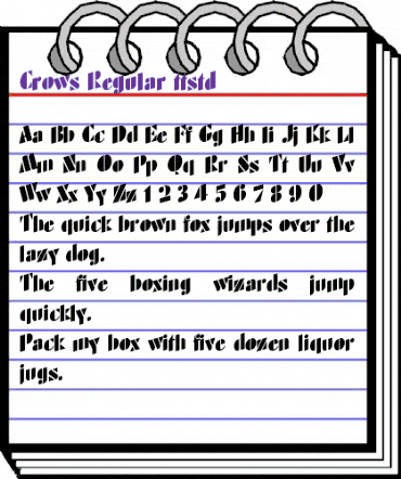 Crows Regular animated font preview