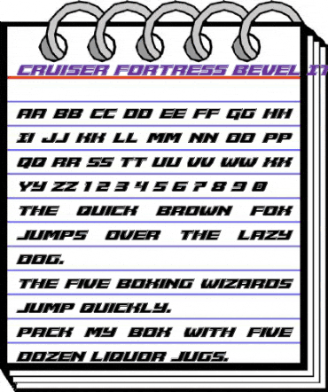 Cruiser Fortress Bevel Italic Italic animated font preview Cruiser Fortress Bevel Italic Italic animated font preview