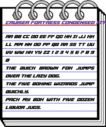 Cruiser Fortress Condensed Italic Condensed Italic animated font preview Cruiser Fortress Condensed Italic Condensed Italic animated font preview