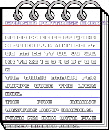 Cruiser Fortress Engraved Regular animated font preview