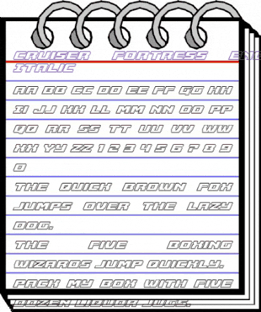 Cruiser Fortress Engraved Italic Italic animated font preview Cruiser Fortress Engraved Italic Italic animated font preview