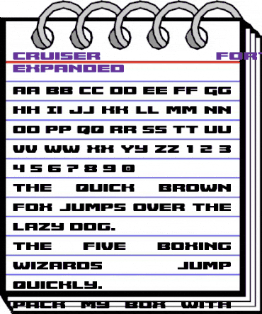 Cruiser Fortress Expanded Expanded animated font preview Cruiser Fortress Expanded Expanded animated font preview