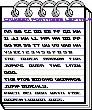 Cruiser Fortress Leftalic Italic animated font preview Cruiser Fortress Leftalic Italic animated font preview
