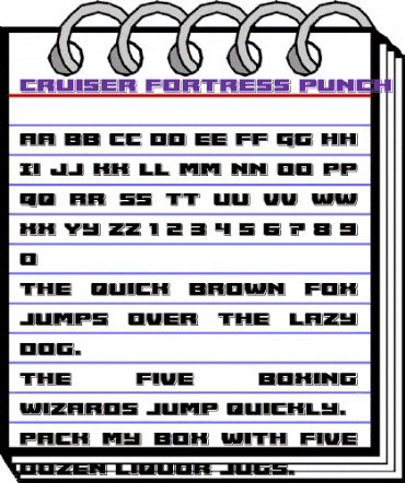 Cruiser Fortress Punch Regular animated font preview