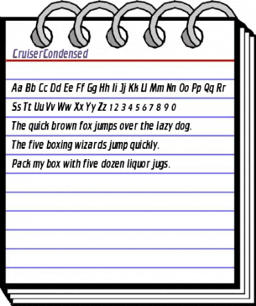 CruiserCondensed Regular animated font preview