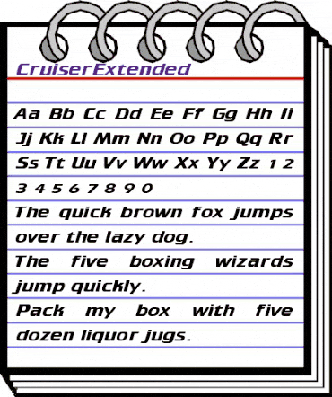 CruiserExtended Regular animated font preview CruiserExtended Regular animated font preview