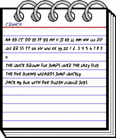 Crunch Regular animated font preview