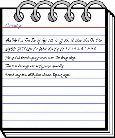 Crunchy Regular animated font preview