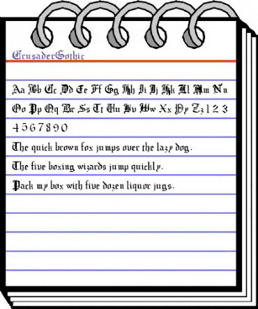 CrusaderGothic Regular animated font preview CrusaderGothic Regular animated font preview
