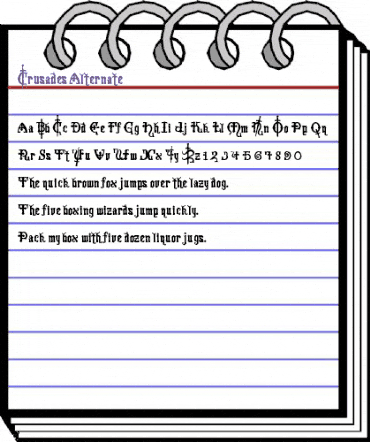 Crusades Alternate Regular animated font preview Crusades Alternate Regular animated font preview