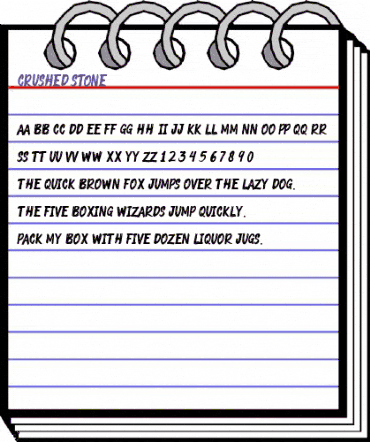 Crushed Stone Regular animated font preview