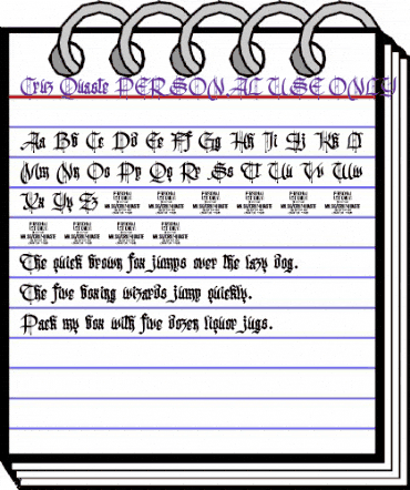 Cruz Quaste PERSONAL USE ONLY Regular animated font preview
