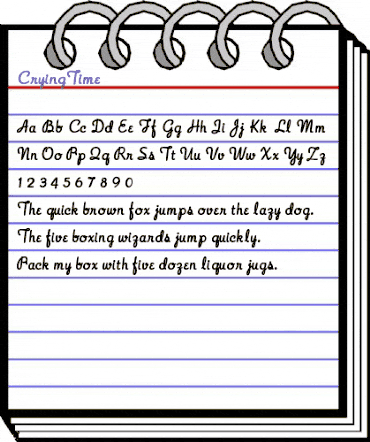 CryingTime Regular animated font preview CryingTime Regular animated font preview