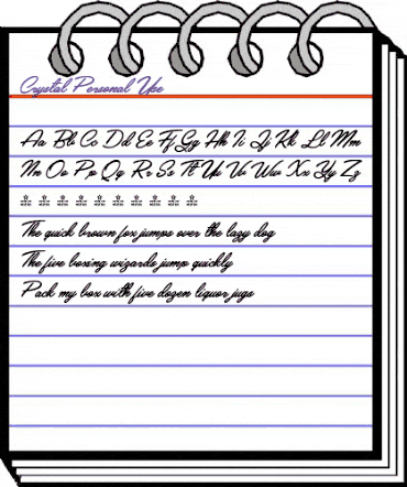 Crystal Personal Use Regular animated font preview