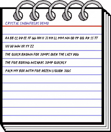 Crystal Snowfields Demo Regular animated font preview Crystal Snowfields Demo Regular animated font preview