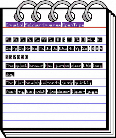 Crystal Soldier-Inverse Regular animated font preview Crystal Soldier-Inverse Regular animated font preview