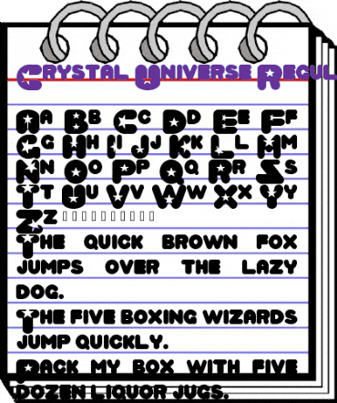 Crystal Universe Regular Regular animated font preview