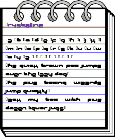 Crystalline Regular animated font preview Crystalline Regular animated font preview