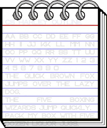 CS Harley Outline Regular animated font preview