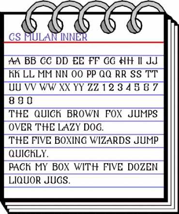 CS Mulan Inner Regular animated font preview