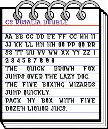 CS Rosalia Double Regular animated font preview