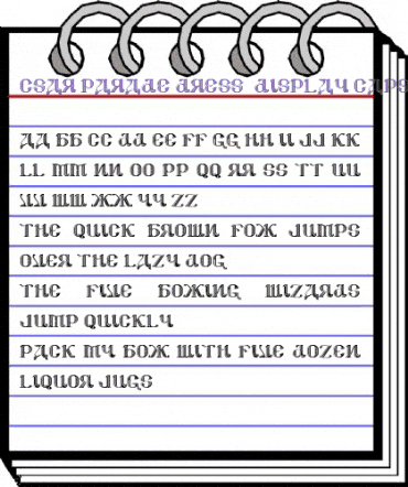CSAR PARADE DRESS (Display Caps Regular animated font preview CSAR PARADE DRESS (Display Caps Regular animated font preview