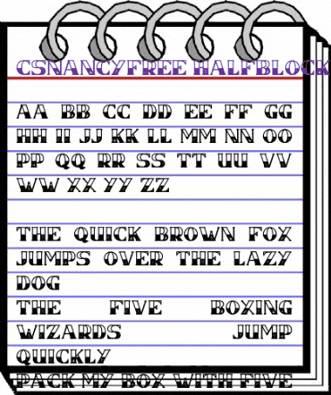 CS Nancy Free HalfblockRough Regular animated font preview