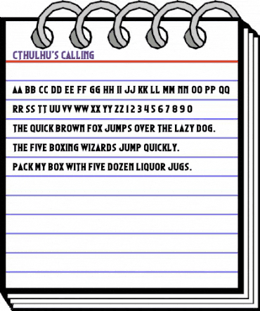 Cthulhu's Calling Regular animated font preview Cthulhu's Calling Regular animated font preview