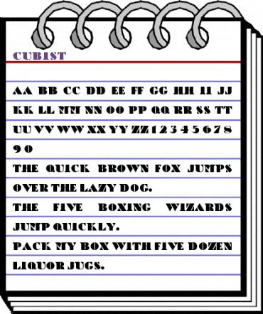 Cubist Regular animated font preview Cubist Regular animated font preview
