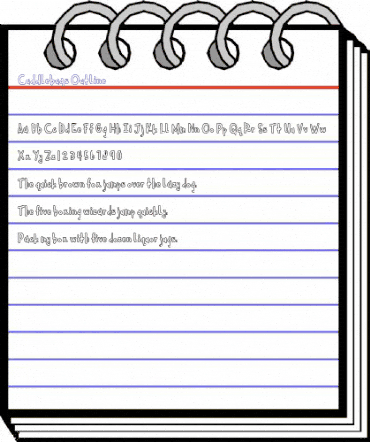 Cuddlebugs Outline Regular animated font preview