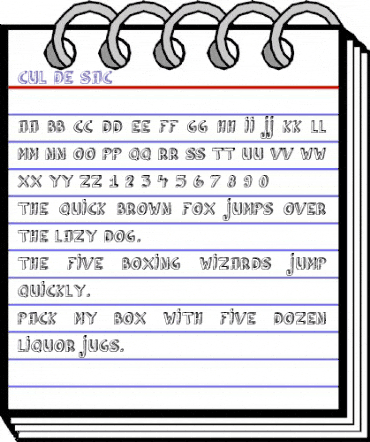 Cul De Sac Regular animated font preview Cul De Sac Regular animated font preview