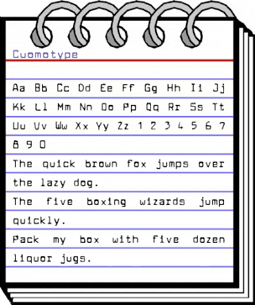 Cuomotype Regular animated font preview
