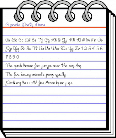 Cupcake Party Demo Regular animated font preview