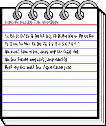 cupcake pastry line Regular animated font preview