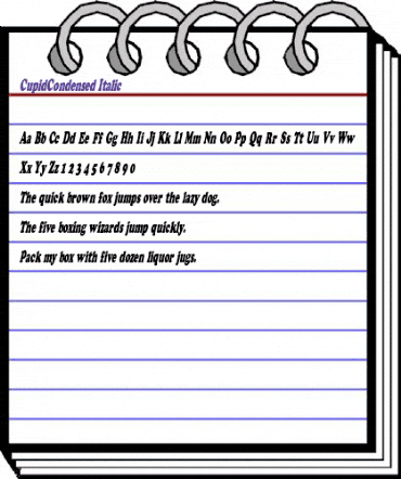 CupidCondensed Italic animated font preview CupidCondensed Italic animated font preview
