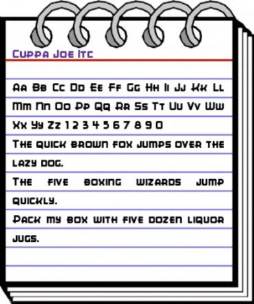 Cuppa Joe Itc Regular animated font preview