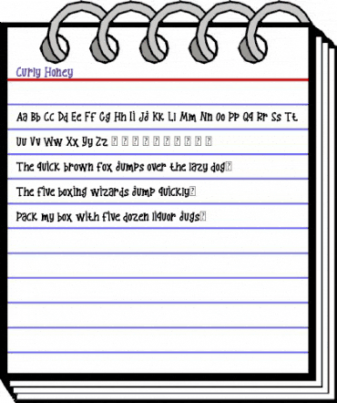 Curly Honey Regular animated font preview