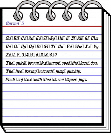 Cursed 5 Italic animated font preview Cursed 5 Italic animated font preview