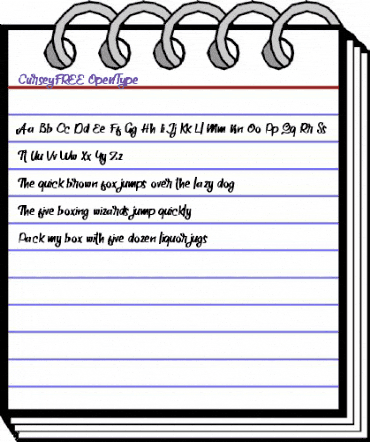 Cursey FREE Regular animated font preview