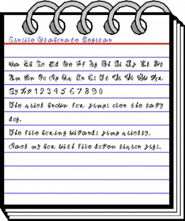 Cursive Elaborate Regular animated font preview